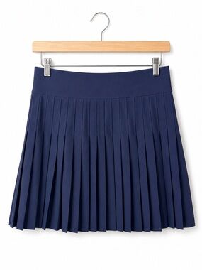 DKNY Navy Pleated Mini Skirt Size 8 Preppy Academia Tennis Schoolgirl Classic